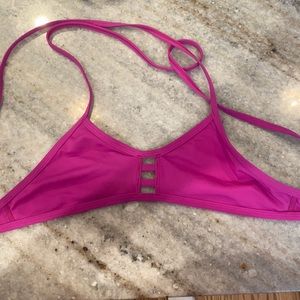 jolyn tie back bikini top, purple